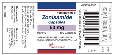 Container Label (Zonisamide 50 mg)
